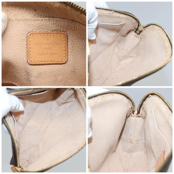 LOUIS VUITTON Monogram Pochette Cosmetic PM Cosmetic Pouch M47515 LV Auth 131212 - Picture 15 of 16